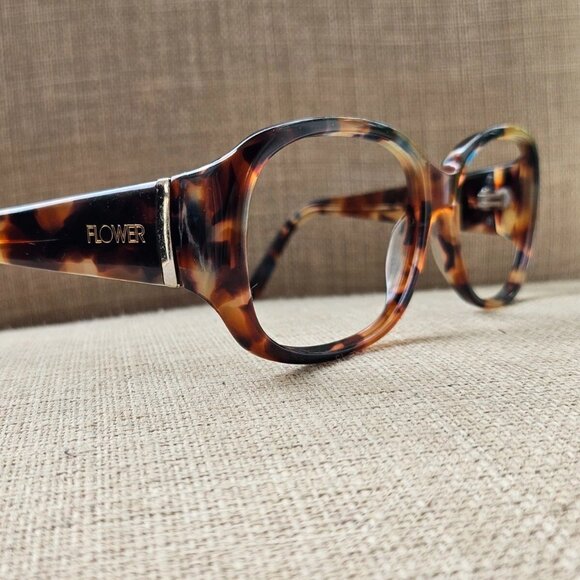 FLOWER Women Eyeglasses/Sunglasses Frame Brown Tortoise EDIE 57[]17 135 Glasses - Picture 1 of 11